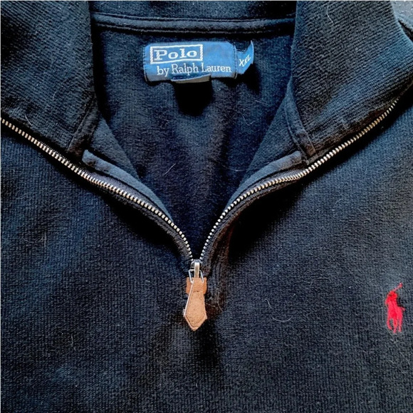 Polo Ralph Lauren Performance Men’s XXL Black 1/4 Zip Pullover Preowned Cond - Picture 5 of 5